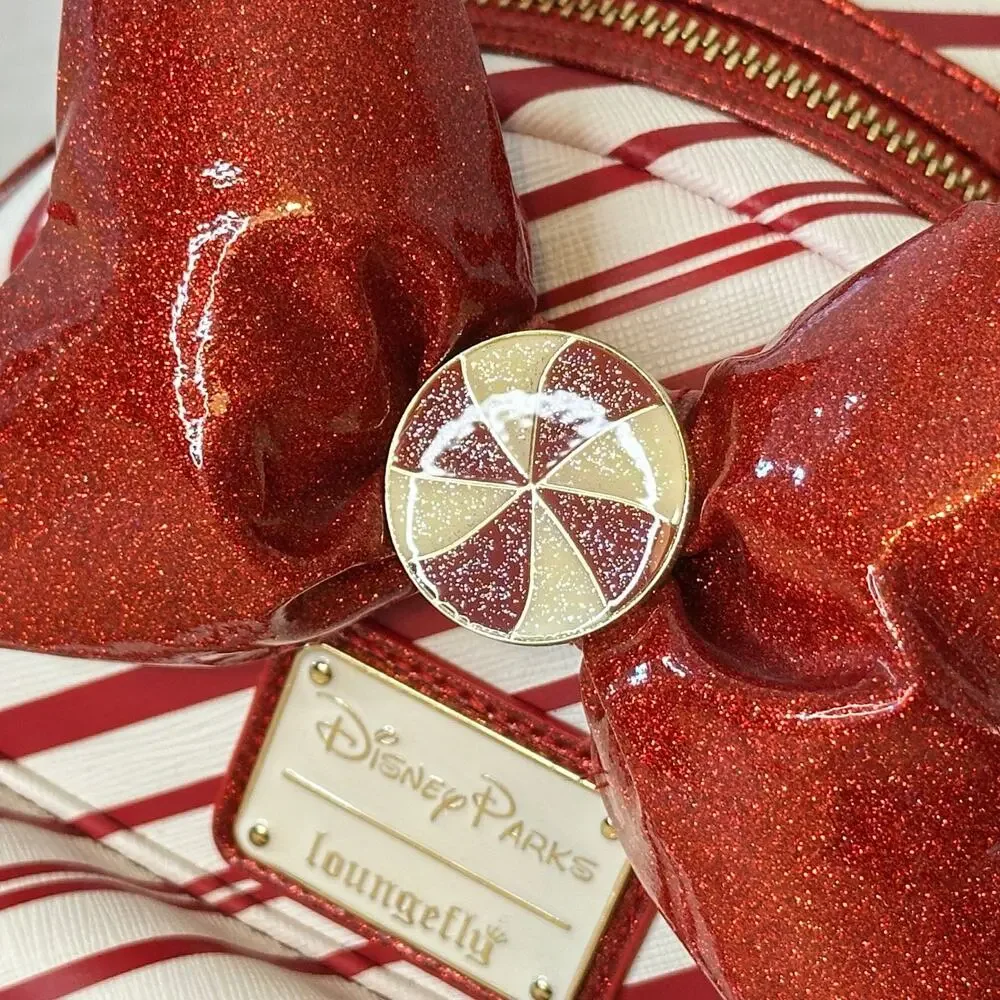 Loungefly Disney Parks Peppermint Mini Backpack Minnie Holiday Christmas Candy